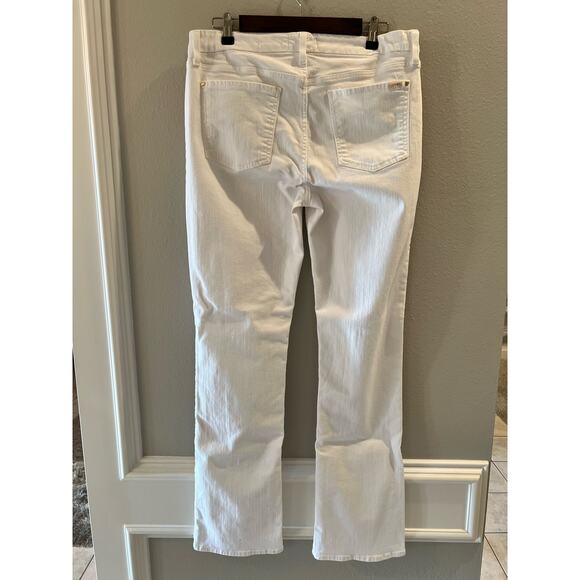 049 Jen 7 For All Mankind White Slim Bootcut Jean 14 Sculpting Stretch - Picture 2 of 7